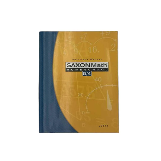 Saxon Math 5/4 Homeschool Solutions Manual on a white background.