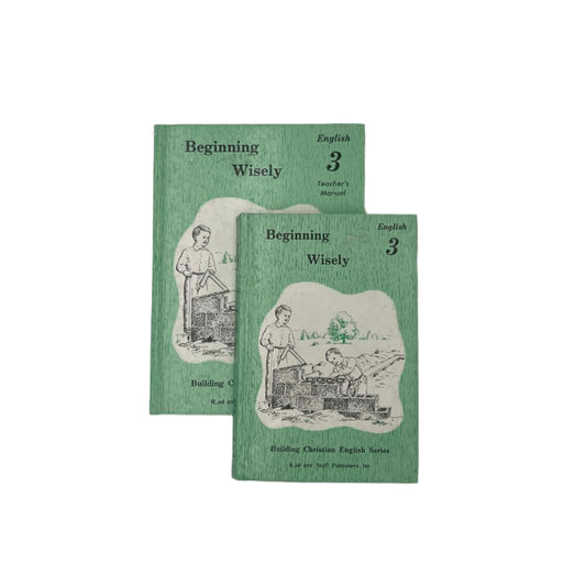 Rod and Staff English 3 - Beginning Wisely Student & Teacher Books 2-pc Set (stray pencil markings)