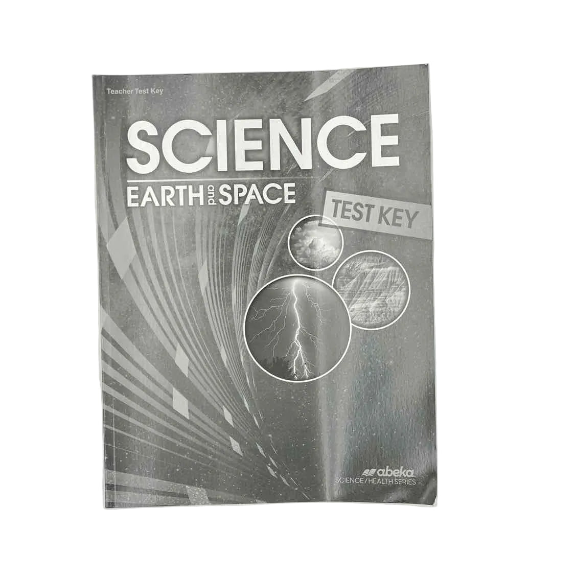 A Beka Science Earth & Space Test Answer Key on a white background.