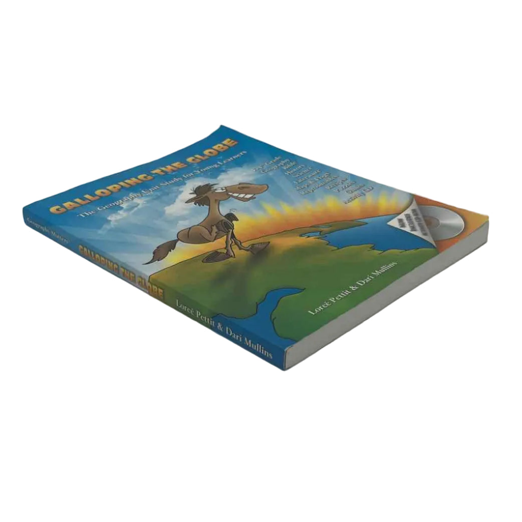 Geography Matters Galloping the Globe Geography Unit Study w/CD-ROM on a white background.