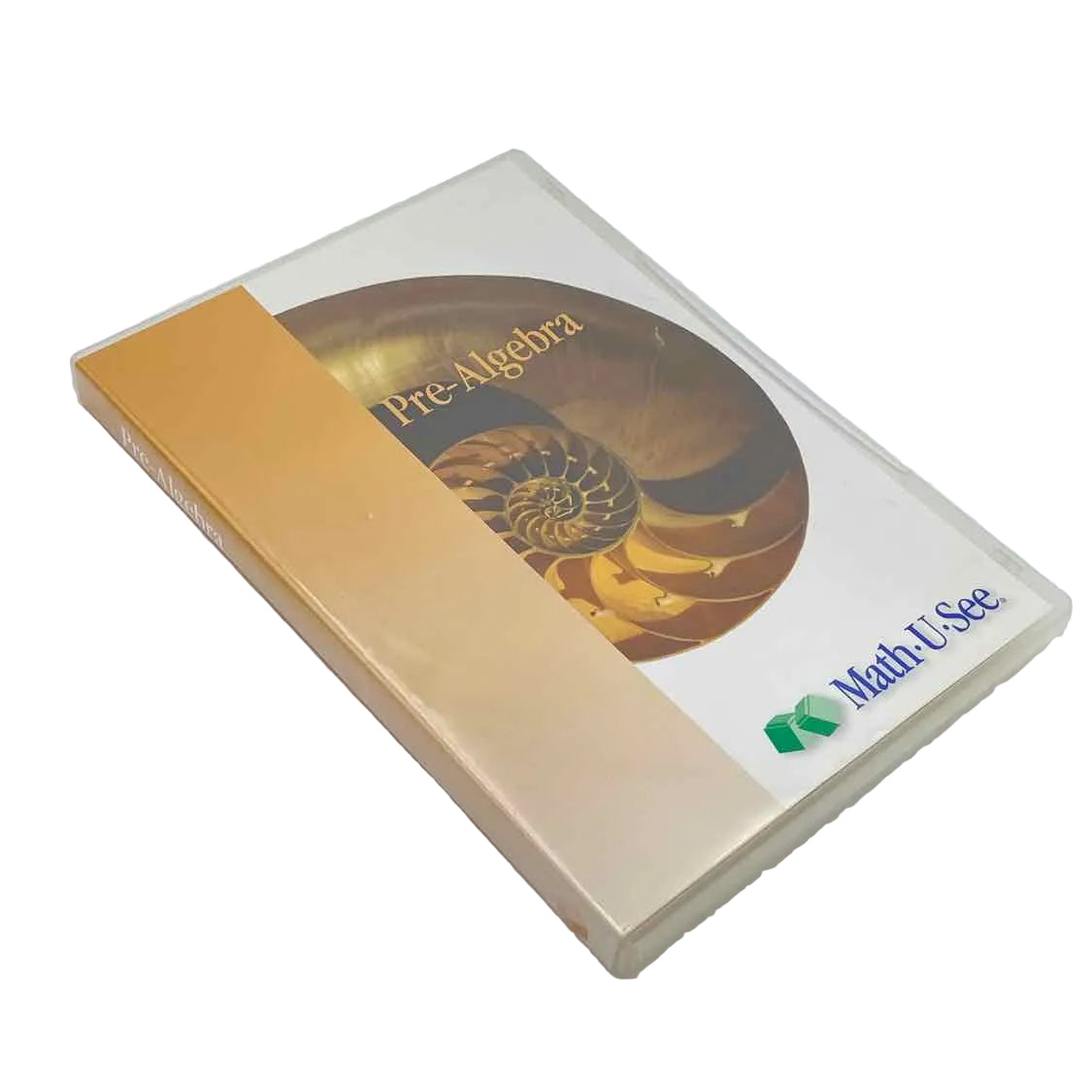 Math-U-See Pre-Algebra Instruction Manual, Test Booklet & DVD Math Curriculum on a white background.
