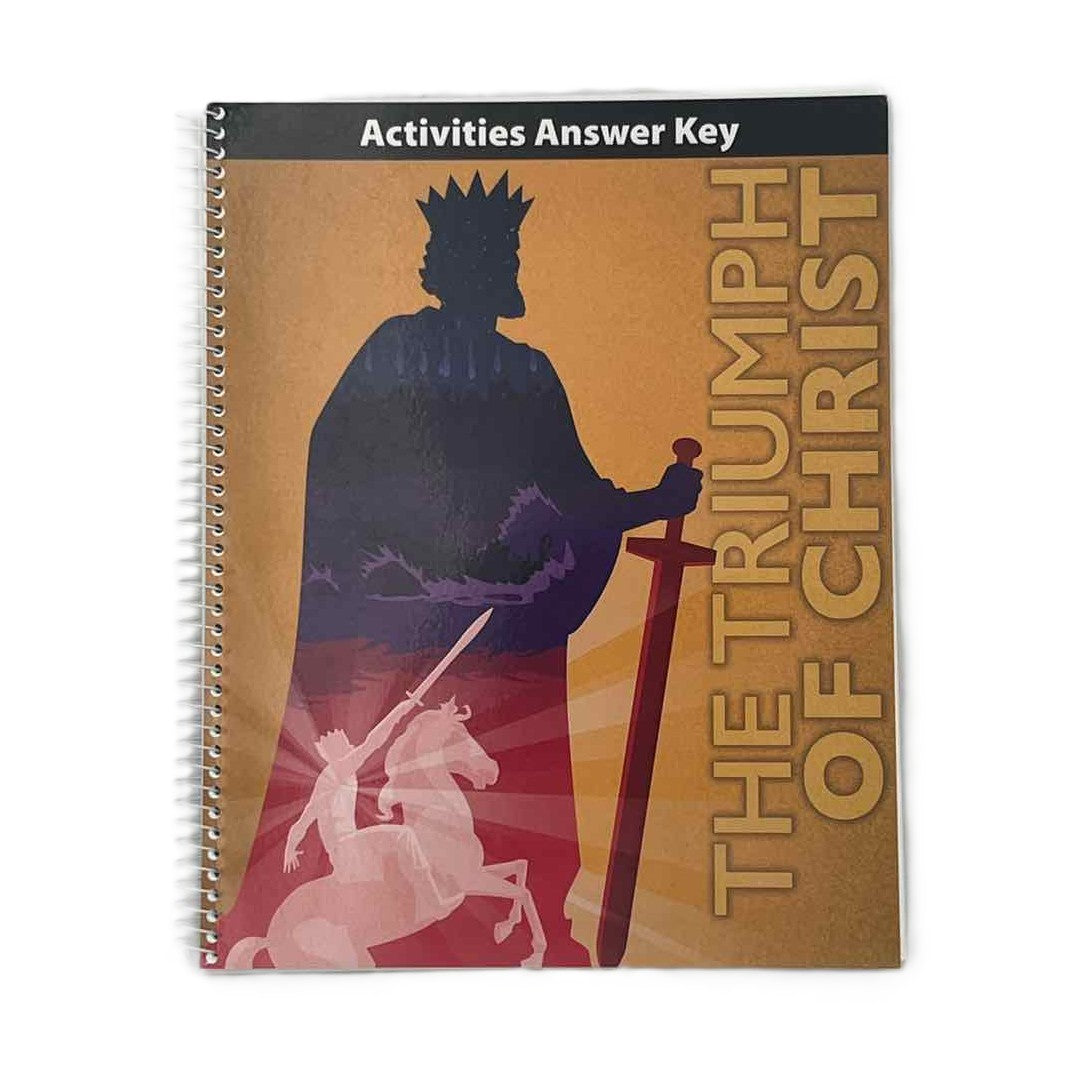 Bob Jones The Triumph of Christ Activities Answer Key on a white background.