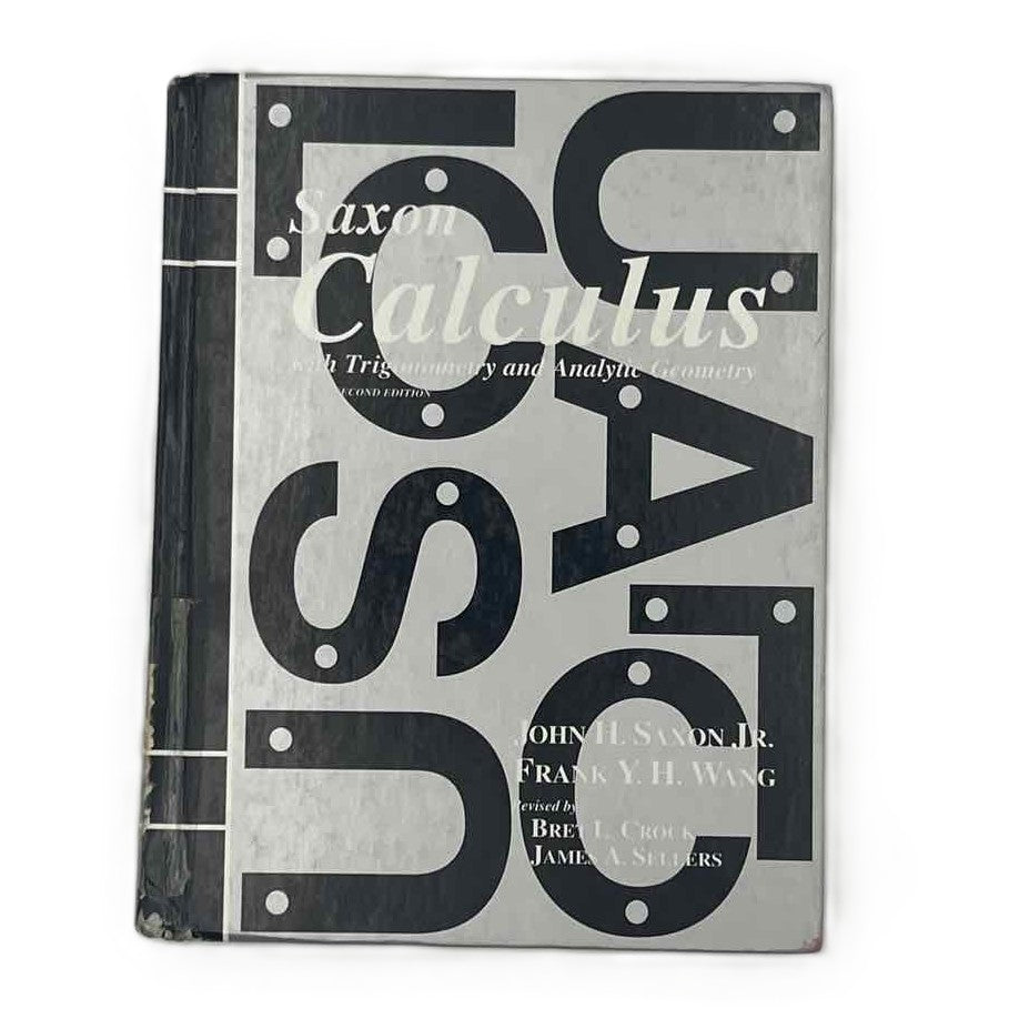 Saxon Calculus w/Trig. & Analytic Geometry Student Text on a white background.