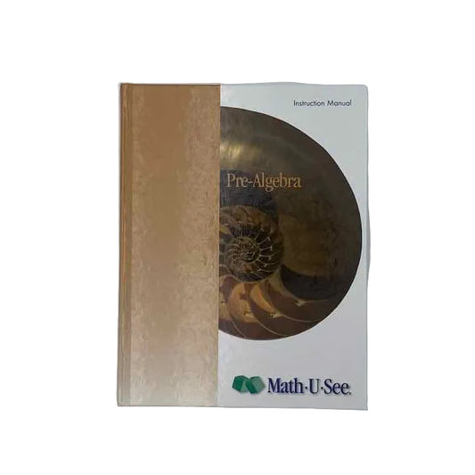 Math-U-See 7th-8th Grade Instruction Manual Math Curriculum on a white background.