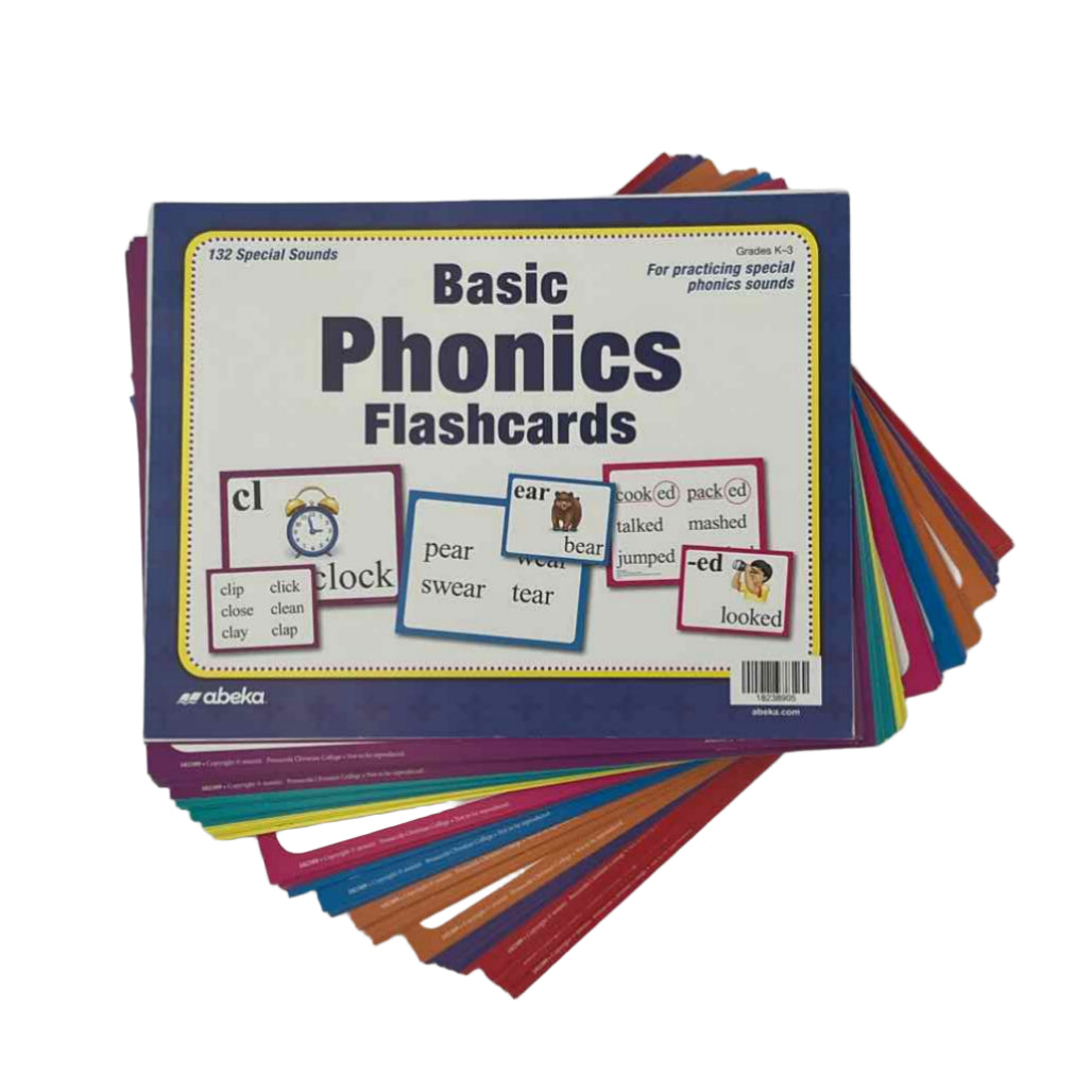 A Beka K-2nd Grade Basic Phonics Flashcards Set