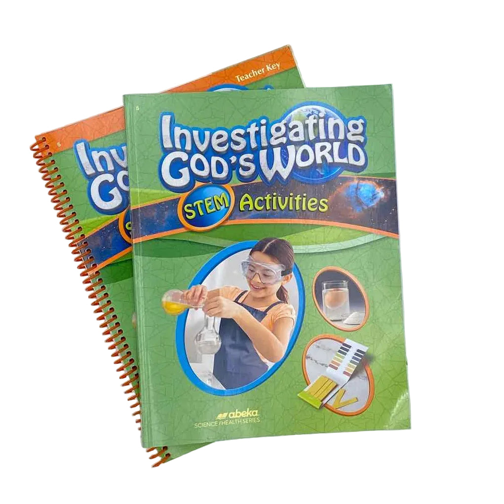 A Beka 5th Grade Investigating God's World STEM Activities & Key Partial Set 5th Ed. Science Curriculum