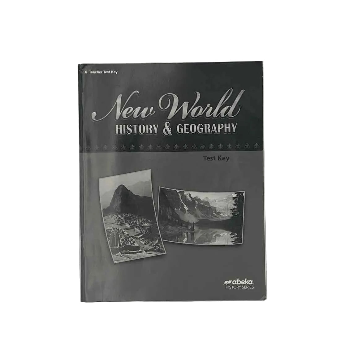 A Beka New World History & Geography Test Key on a white background.