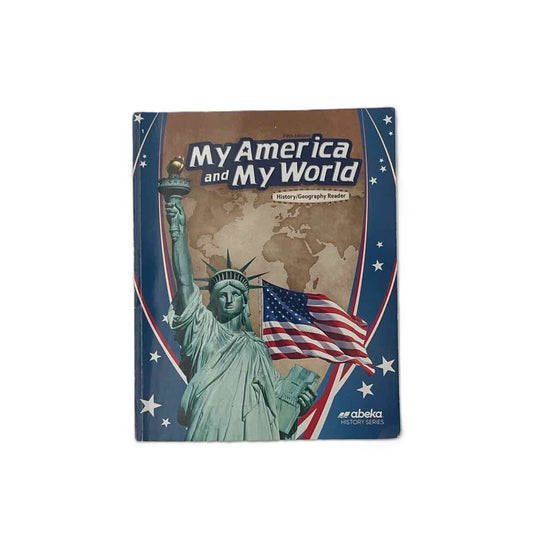A Beka My America & My World History/Geography Reader on a white background.