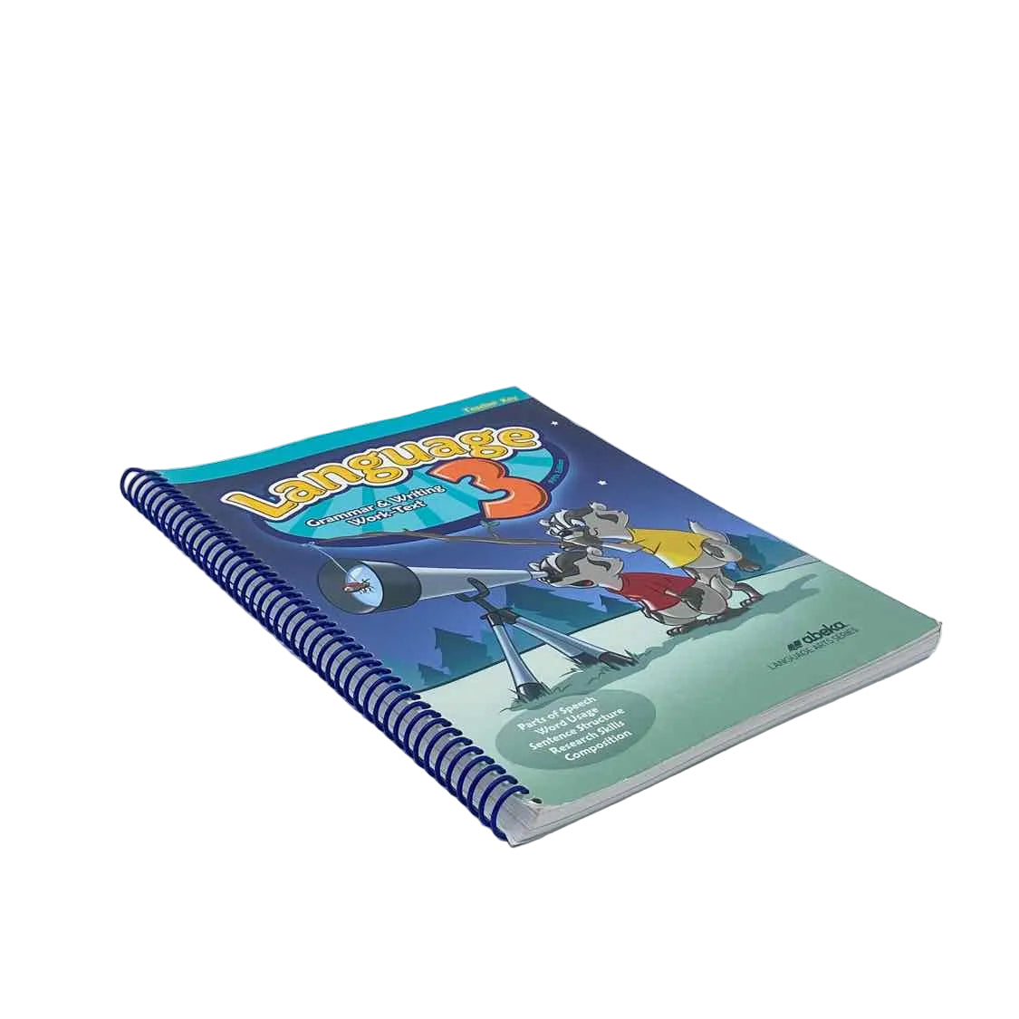 A Beka 3rd Grade Teacher Book 5th Ed. Language Arts Curriculum on a white background.