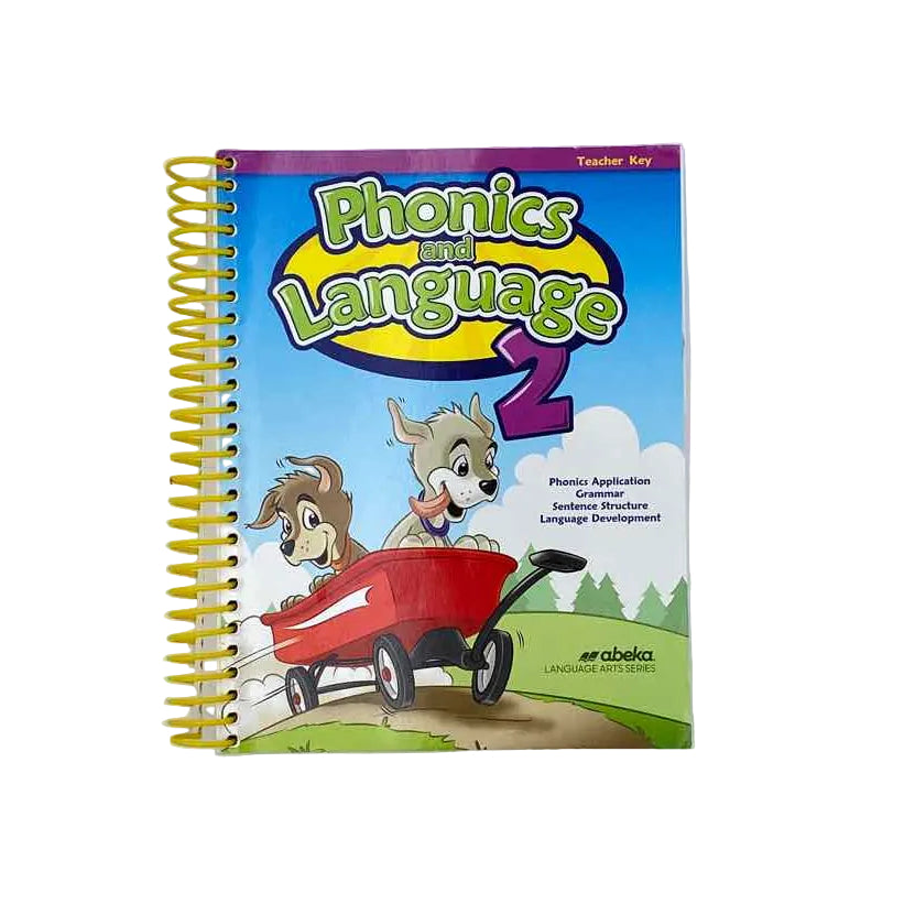 A Beka 2nd Grade Teacher Book 1st Ed. Language Arts Curriculum on a white background.