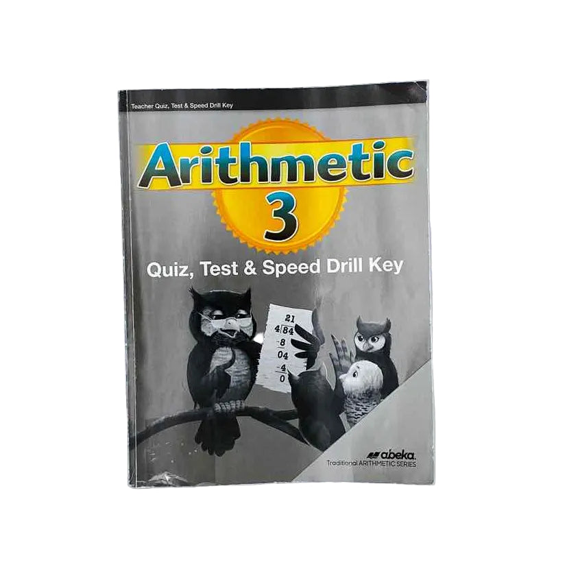 A Beka 3rd Grade Answer Key Math Curriculum on a white background.