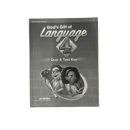 A Beka 4th Grade God's Gift of Language 4 Quiz and Test Key