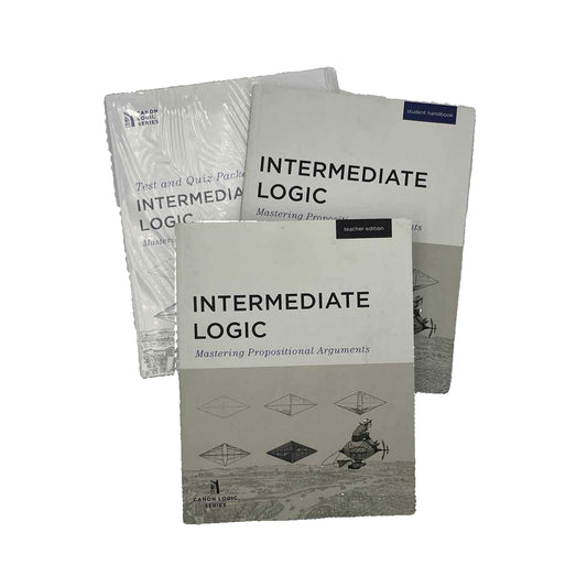 Canon Press 9th-12th Grade Intermediate Logic Student & Teacher Books & Test/Quiz Packet Complete Set 3rd Ed.