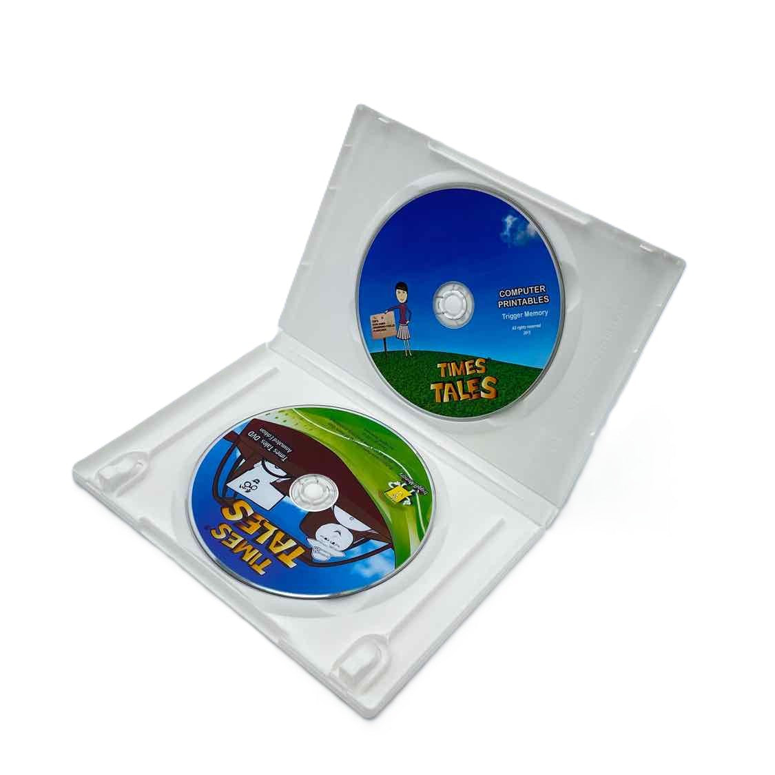 2nd-6th Grade Times Tales DVD &amp; CD Set (2015 ed) Math Curriculum on a white background.