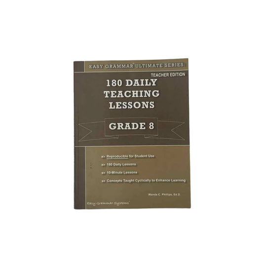 Easy Grammar 8th Grade 180 Daily Teaching Lessons Teacher Ed.