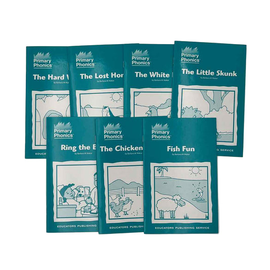 K-2nd Grade Primary Phonics 4 Set of 7 Storybooks (missing #6, #7 and #9) Barbara W. Makar