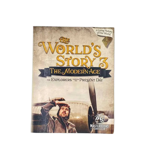 The World's Story 3 - The Modern Age Student Book (some cover wear) on a white background.