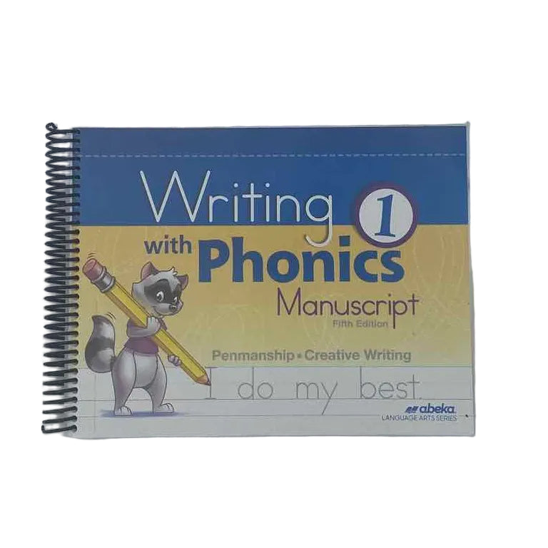 A Beka 1st Grade Workbook 5th Ed. Language Arts Curriculum on a white background.
